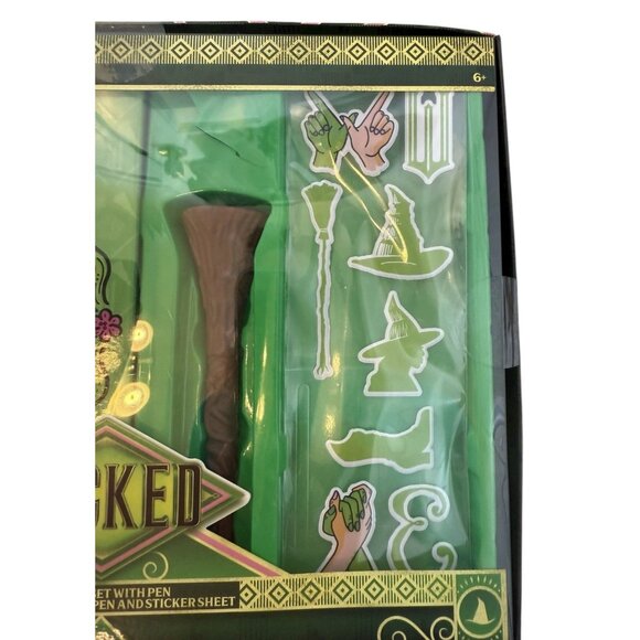 Wicked Elphaba Journal Set With Pen Puffy Stickers 40 Sheets Bullseye Playground - Picture 4 of 5